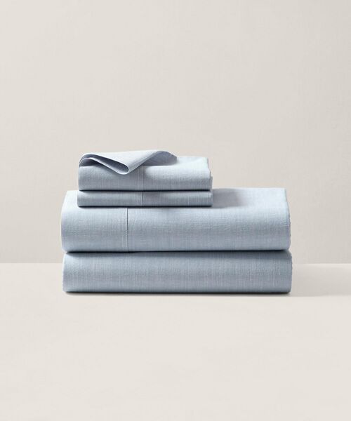 RALPH LAUREN HOME / ラルフ ローレン ホーム 寝具 | ワークシャツ シャンブレー フラットシーツ/シングルサイズ（400ブルー）