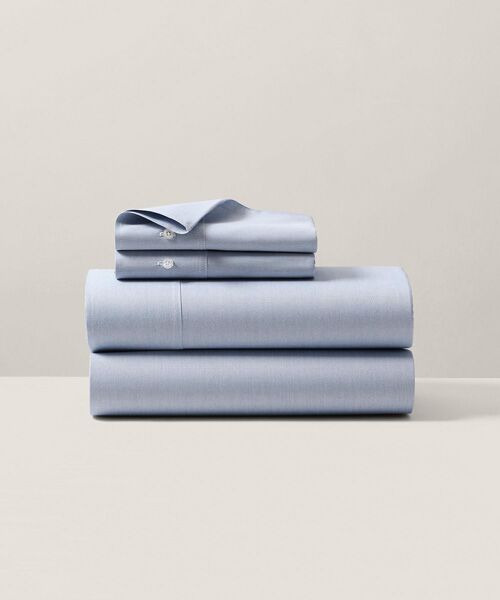 RALPH LAUREN HOME / ラルフ ローレン ホーム 寝具 | オーガニック コットン オックスフォード ソリッド ボックスシーツ/ダブルサイズ（400ブルー）