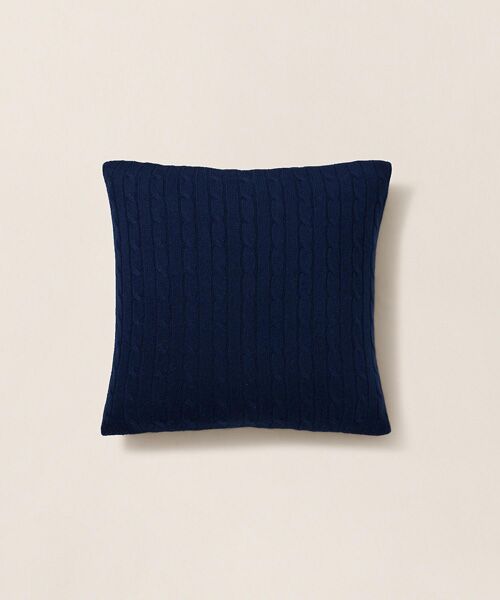 RALPH LAUREN HOME / ラルフ ローレン ホーム 寝具 | ケーブルド カシミヤ スロー ピロー（410ネイビー）