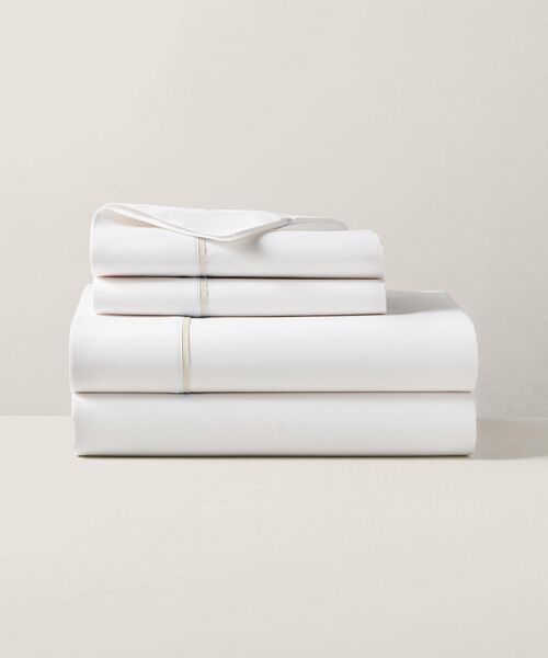 RALPH LAUREN HOME / ラルフ ローレン ホーム 寝具 | オーガニック コットン パーケール Palmer フラットシーツ/シングルサイズ（270ブラウン）