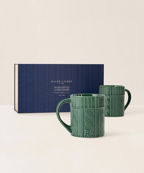 RALPH LAUREN HOME / ラルフ ローレン ホーム グラス・マグカップ | ケーブルニット セラミック マグ ギフト セット | 詳細2