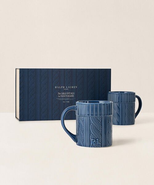 RALPH LAUREN HOME / ラルフ ローレン ホーム グラス・マグカップ | ケーブルニット セラミック マグ ギフト セット | 詳細2