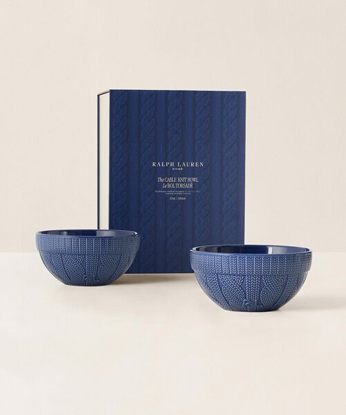 RALPH LAUREN HOME / ラルフ ローレン ホーム 食器 | ケーブルニット セラミック ボウル ギフト セット | 詳細2