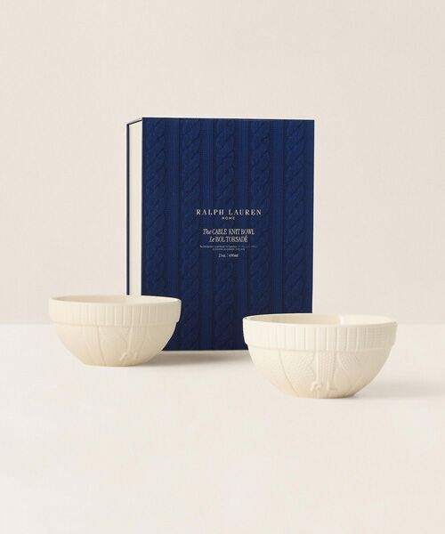 RALPH LAUREN HOME / ラルフ ローレン ホーム 食器 | ケーブルニット セラミック ボウル ギフト セット | 詳細2