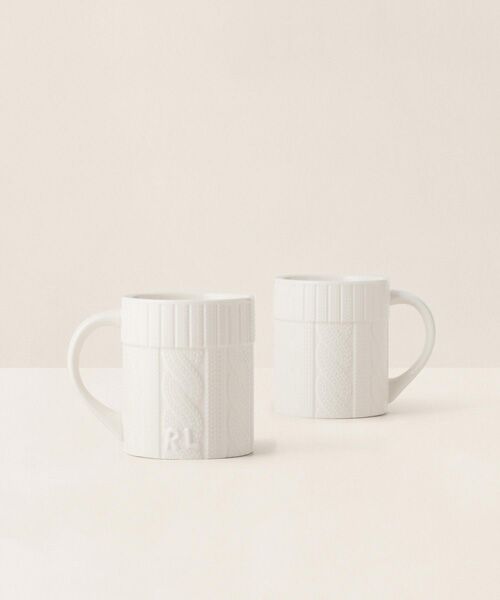 RALPH LAUREN HOME / ラルフ ローレン ホーム グラス・マグカップ | ケーブルニット セラミック マグ ギフト セット（101ナチュラル）