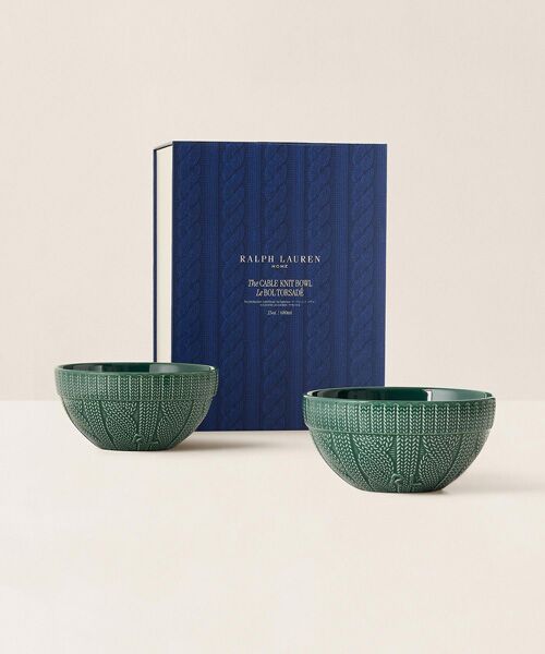 RALPH LAUREN HOME / ラルフ ローレン ホーム 食器 | ケーブルニット セラミック ボウル ギフト セット | 詳細2