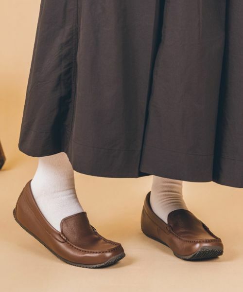 REDWOOD RIVER / レッドウッドリバー ビジネス・ドレスシューズ | REDWOOD RIVER R04A モカシンスリッポン ダークブラウン フラットシューズ（ダークブラウン）