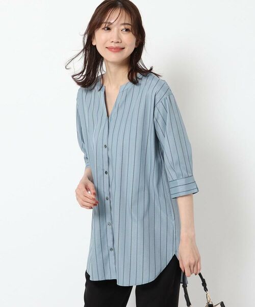 セール Uvカット 洗える ストライプチュニックブラウス シャツ ブラウス Reflect リフレクト ファッション通販 タカシマヤファッションスクエア