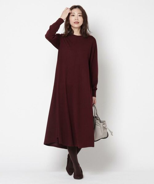 セール Web限定カラーあり 洗える Aラインニットワンピース ロング マキシ丈ワンピース Reflect リフレクト ファッション通販 タカシマヤファッションスクエア