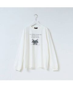 【WORLD for the World/洗える】キャットロングスリーブTシャツ