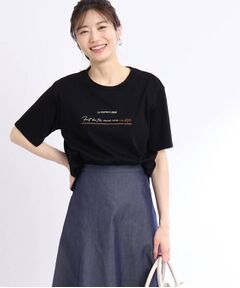 【UVカット/接触冷感/洗える】AラインシルエットロゴTシャツ