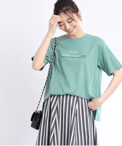 【UVカット/接触冷感/洗える】AラインシルエットロゴTシャツ