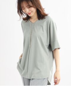 【人気アイテム再入荷!!UVカット/接触冷感/洗える】Vネックオフボディカットソー