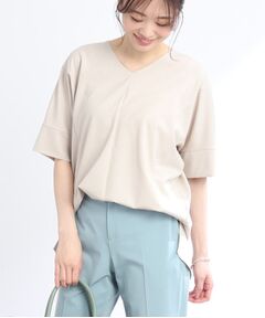 【人気アイテム再入荷!!UVカット/接触冷感/洗える】Vネックオフボディカットソー