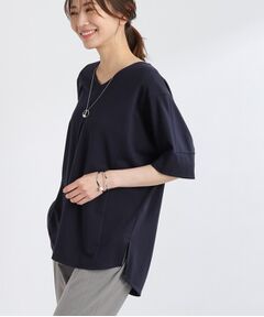 【人気アイテム再入荷!!UVカット/接触冷感/洗える】Vネックオフボディカットソー