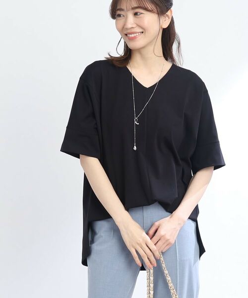 Reflect / リフレクト カットソー | 【人気アイテム再入荷!!UVカット/接触冷感/洗える】Vネックオフボディカットソー | 詳細14