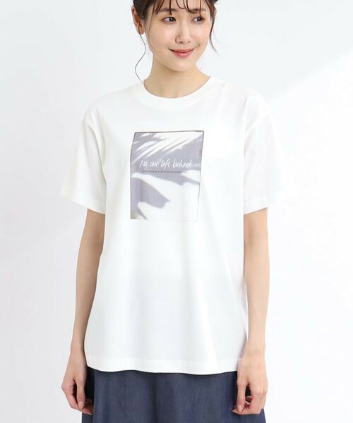 Reflect / リフレクト Tシャツ | 【WORLD for the World/洗える】モノクロフォトプリントTシャツ | 詳細2