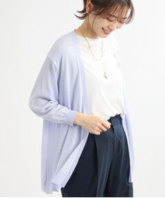 【人気アイテム追加入荷!!接触冷感/洗える】細見えシルエットカーディガン