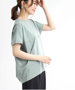 【WEB限定カラーあり/UVカット/接触冷感/洗える】ドルマンシルエットTシャツ