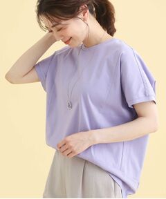 【WEB限定カラーあり/UVカット/接触冷感/洗える】ドルマンシルエットTシャツ