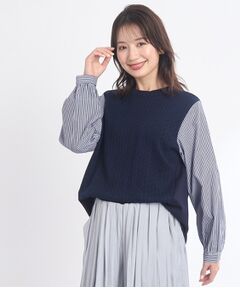 【SALE/定番アイテム／洗える】ドッキングプルオーバー