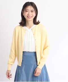 ◆【春SALE/洗える／アンサンブル可能】クルーネックカーディガン