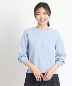 【SALE/WEB限定カラーあり／洗える】すっきり細見えシアージャガードプルオーバー