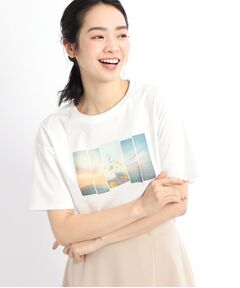 【SALE／マシンウォッシュ／UVカット／接触冷感／洗える】プリントTシャツ