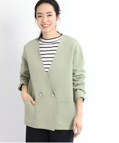 【E‐QUALITY/春SALE/洗える】ニットジャケット