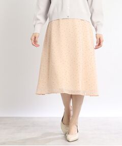 【SALE/マシンウォッシュ／セットアップ可能】クリスタルプリントスカート