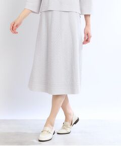 【春SALE／WEB限定カラーあり／洗える／セットアップ可能】レース調ジャカードスカート