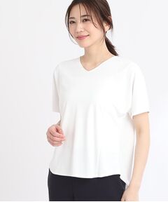 【SALE／マシンウォッシュ可能／UVカット／接触冷感】リラクシーTブラウス