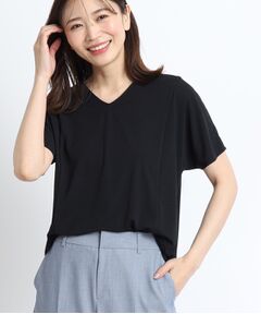 【夏SALE／マシンウォッシュ可能／UVカット／接触冷感】リラクシーTブラウス