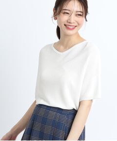 【着痩せ効果有！／WEB限定カラーあり／洗える】ドライタッチVネックニット