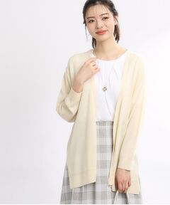 【夏SALE／着痩せ効果有!／洗える】細見えストレッチカーディガン