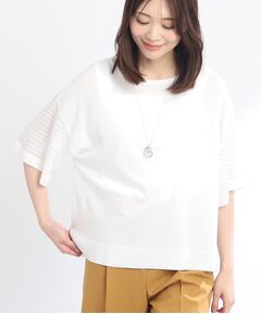 【夏SALE／WEB限定カラーあり／洗える】ドライタッチシアーボーダーニット