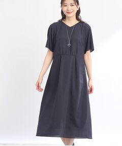 【夏SALE／マシンウォッシュ可】涼しげラグランスリーブワンピース