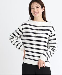 Reflect / リフレクト ニット・セーター | ボートネックボーダーニット