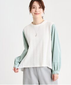 Reflect / リフレクト カットソー | 【夏SALE／E‐QUALITY／洗える】異素材ミックスプルオーバー