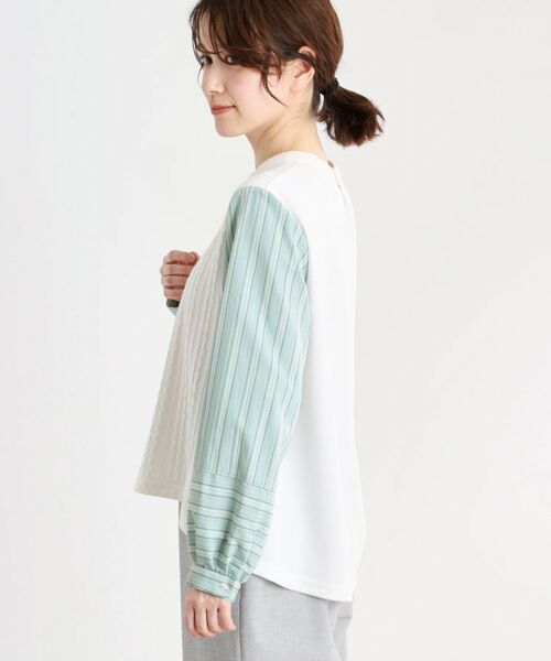 Reflect / リフレクト カットソー | 【夏SALE/E‐QUALITY/洗える】異素材ミックスプルオーバー | 詳細15