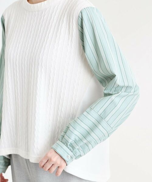 Reflect / リフレクト カットソー | 【夏SALE/E‐QUALITY/洗える】異素材ミックスプルオーバー | 詳細19