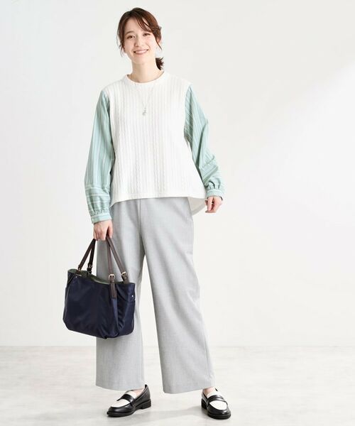 Reflect / リフレクト カットソー | 【夏SALE/E‐QUALITY/洗える】異素材ミックスプルオーバー | 詳細3