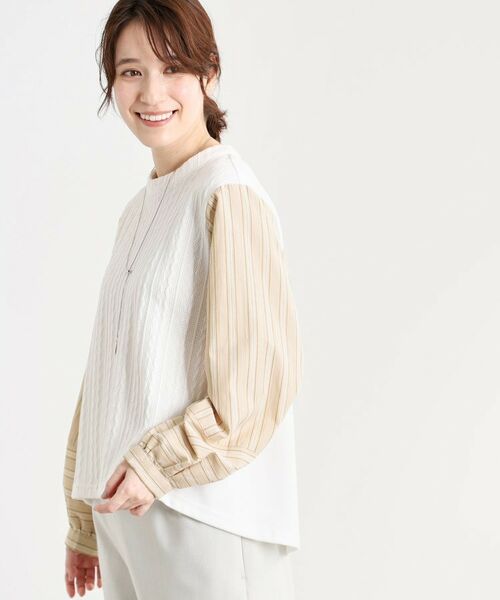 Reflect / リフレクト カットソー | 【夏SALE/E‐QUALITY/洗える】異素材ミックスプルオーバー | 詳細5