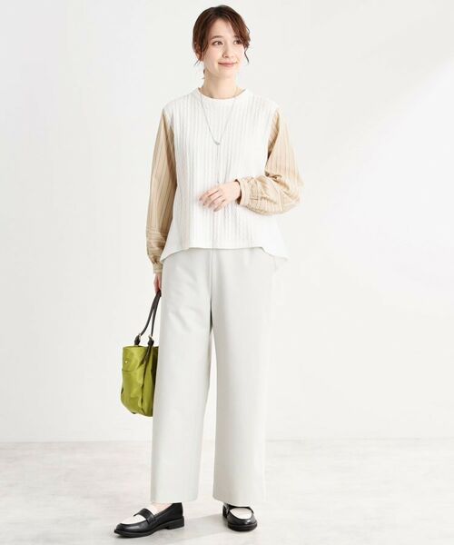 Reflect / リフレクト カットソー | 【夏SALE/E‐QUALITY/洗える】異素材ミックスプルオーバー | 詳細6