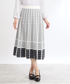 Reflect / リフレクト スカート | 【WEB限定カラーあり／ウエスト紐調節／セットアップ可】ジャカードスカート