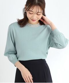 Reflect / リフレクト ニット・セーター | 【R‐QUALITY】パール調×クリスタルビジューニット