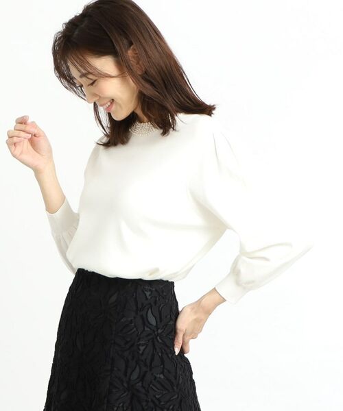 Reflect / リフレクト ニット・セーター | 【R‐QUALITY】パール調×クリスタルビジューニット | 詳細1