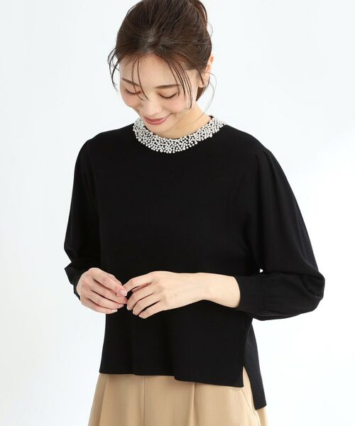 Reflect / リフレクト ニット・セーター | 【R‐QUALITY】パール調×クリスタルビジューニット | 詳細5