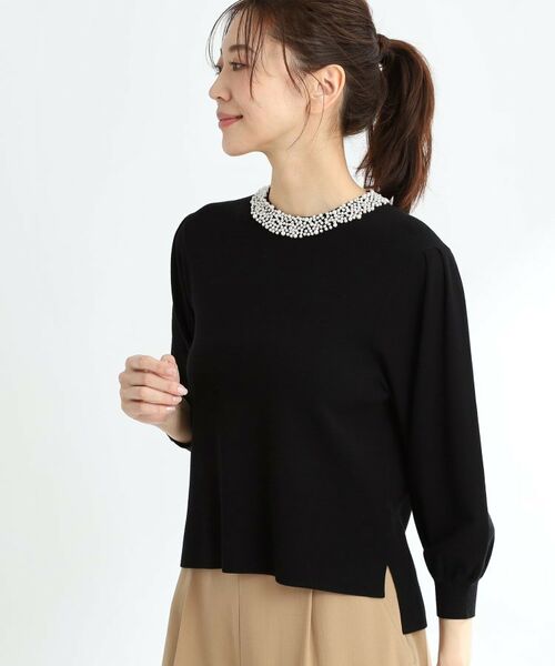 Reflect / リフレクト ニット・セーター | 【R‐QUALITY】パール調×クリスタルビジューニット | 詳細6