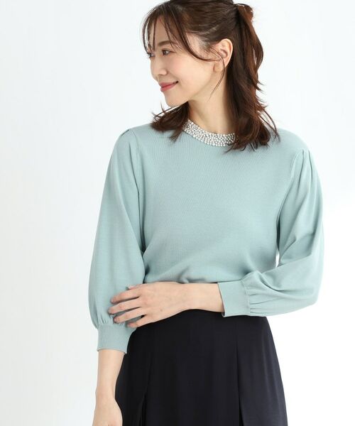 Reflect / リフレクト ニット・セーター | 【R‐QUALITY】パール調×クリスタルビジューニット | 詳細9